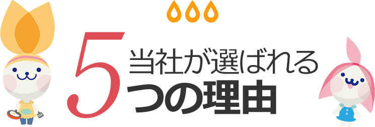 当社が選ばれる5つの理由